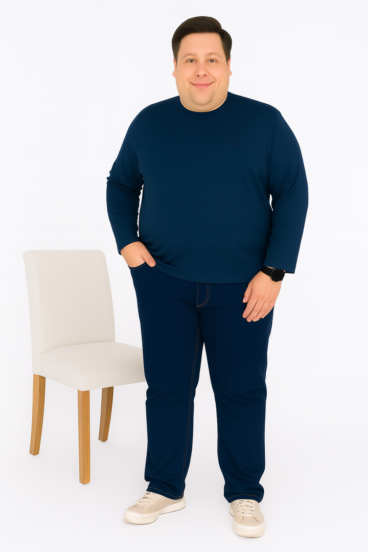 Men’s  Full Sleeve Crew Neck T-Shirt- Big &Tall