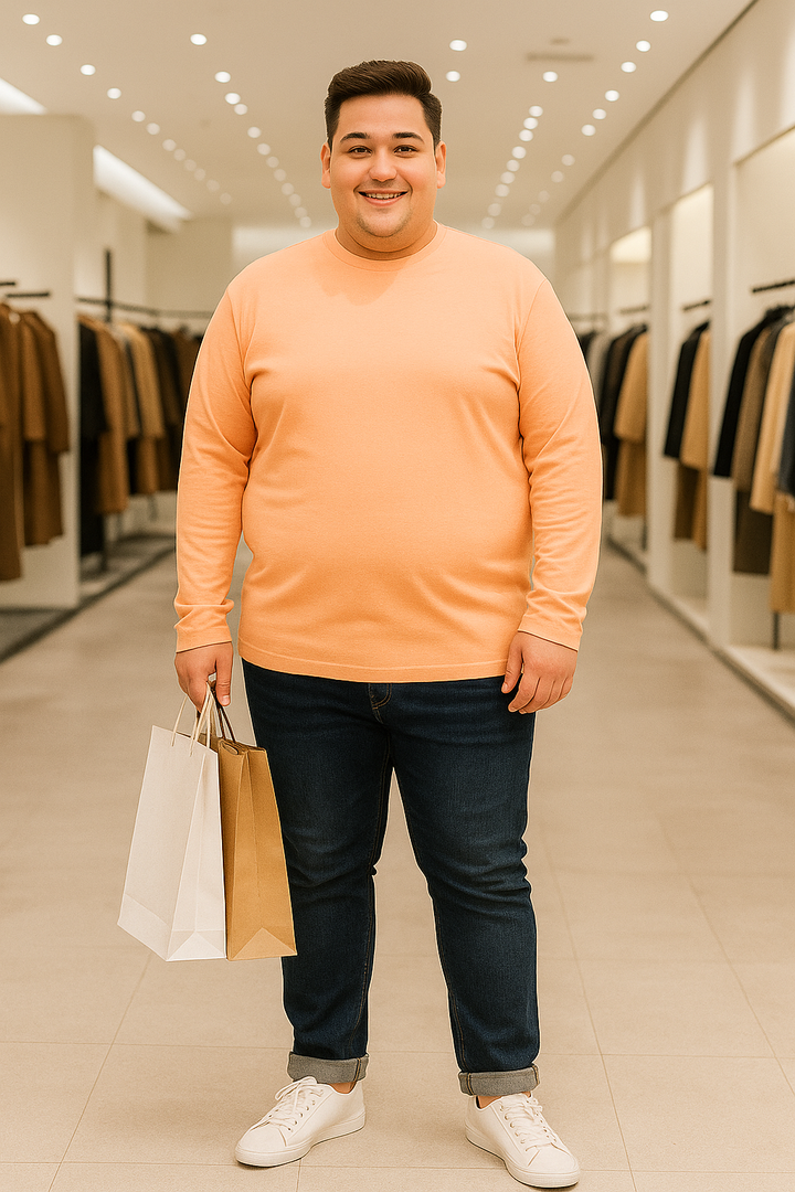 Men’s  Full Sleeve Crew Neck T-Shirt- Big &Tall