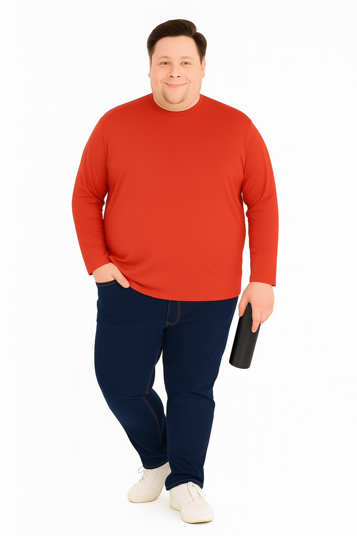Men’s  Full Sleeve Crew Neck T-Shirt- Big &Tall