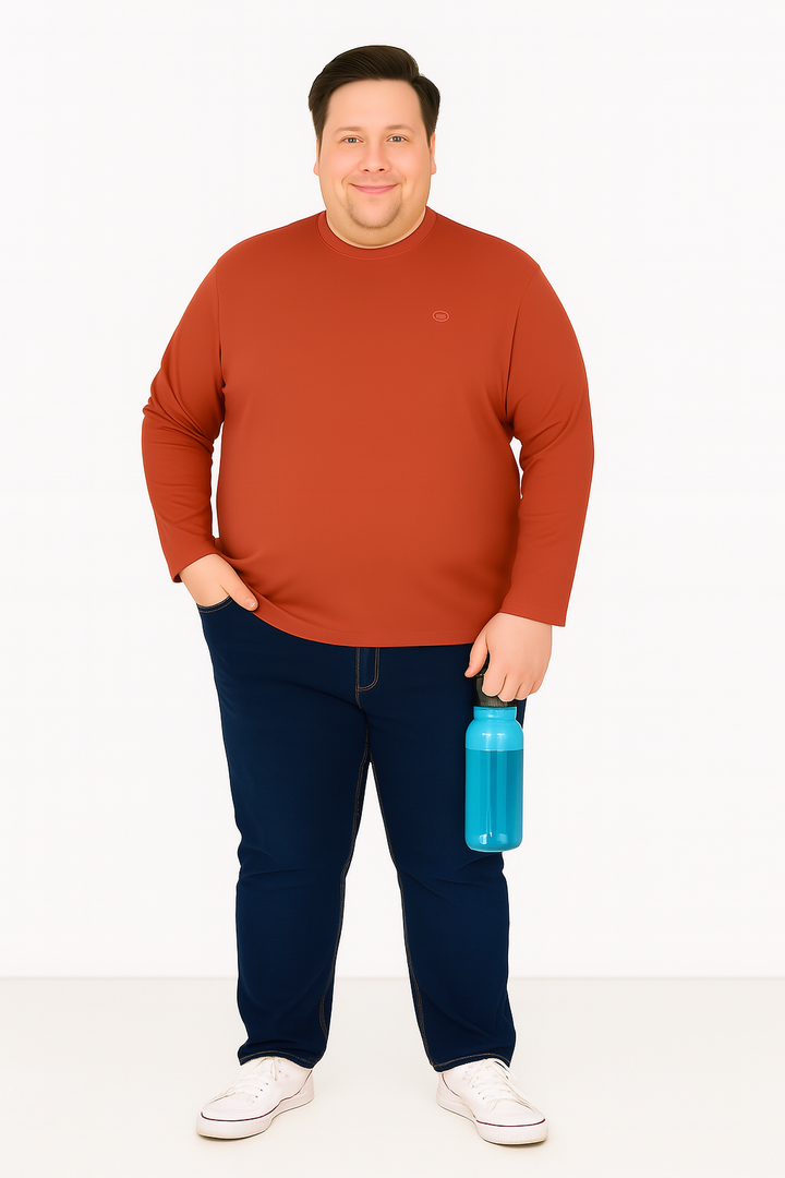 Men’s  Full Sleeve Crew Neck T-Shirt- Big &Tall