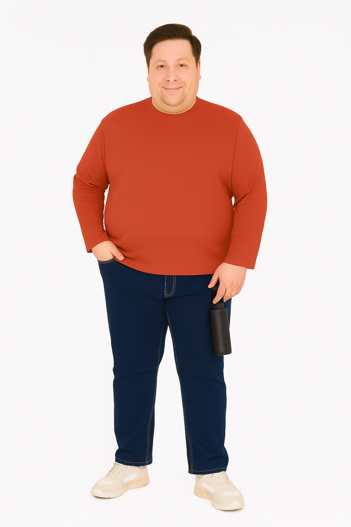 Men’s  Full Sleeve Crew Neck T-Shirt- Big &Tall