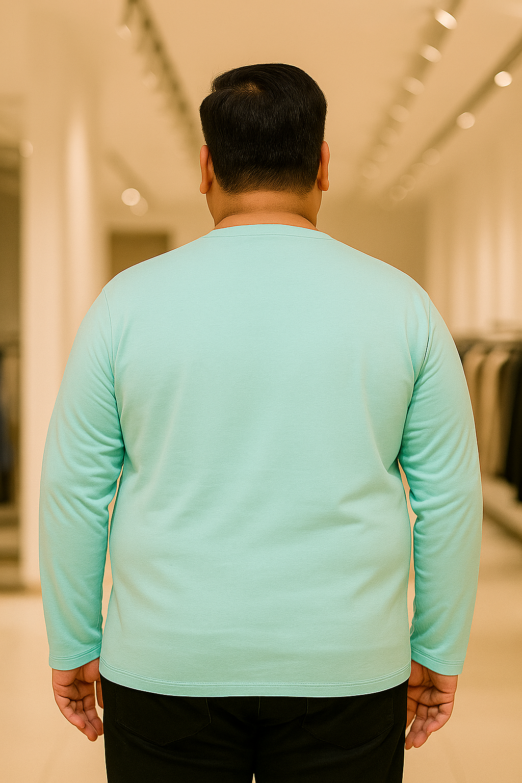 Men’s  Full Sleeve Crew Neck T-Shirt- Big &Tall