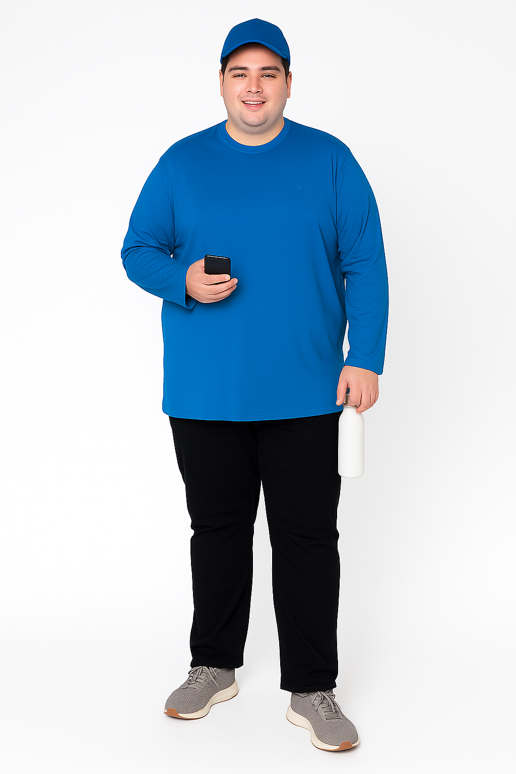 Men’s  Full Sleeve V-Neck T-Shirt – Big & Tall