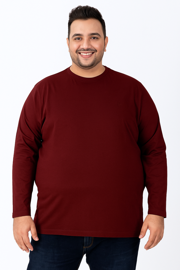 Men’s  Full Sleeve Crew Neck T-Shirt- Big &Tall