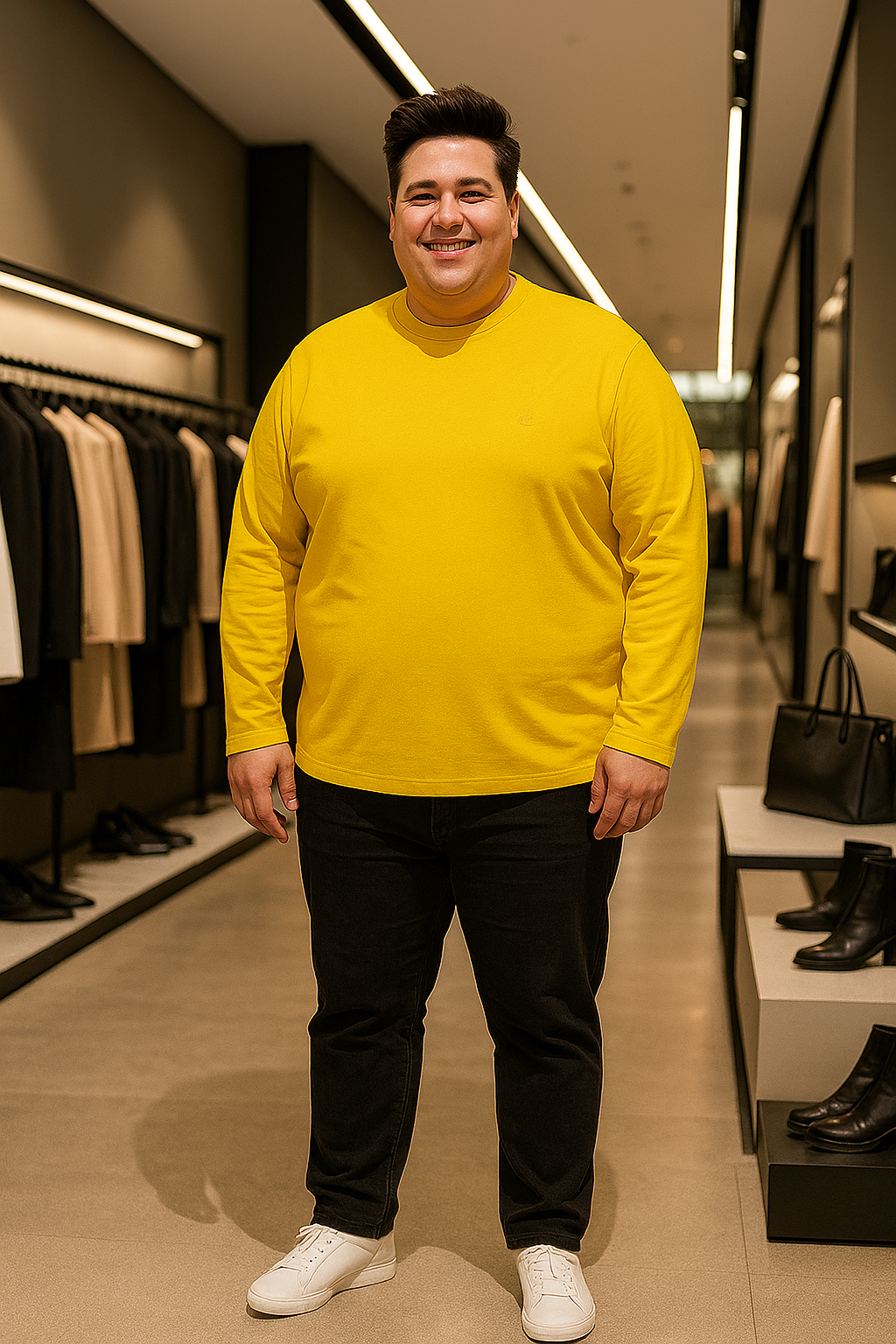 Men’s  Full Sleeve Crew Neck T-Shirt- Big &Tall