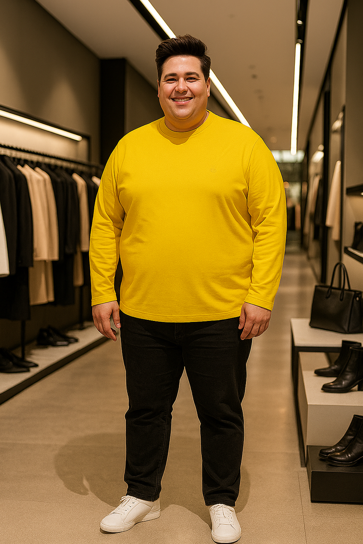 Men’s  Full Sleeve Crew Neck T-Shirt- Big &Tall