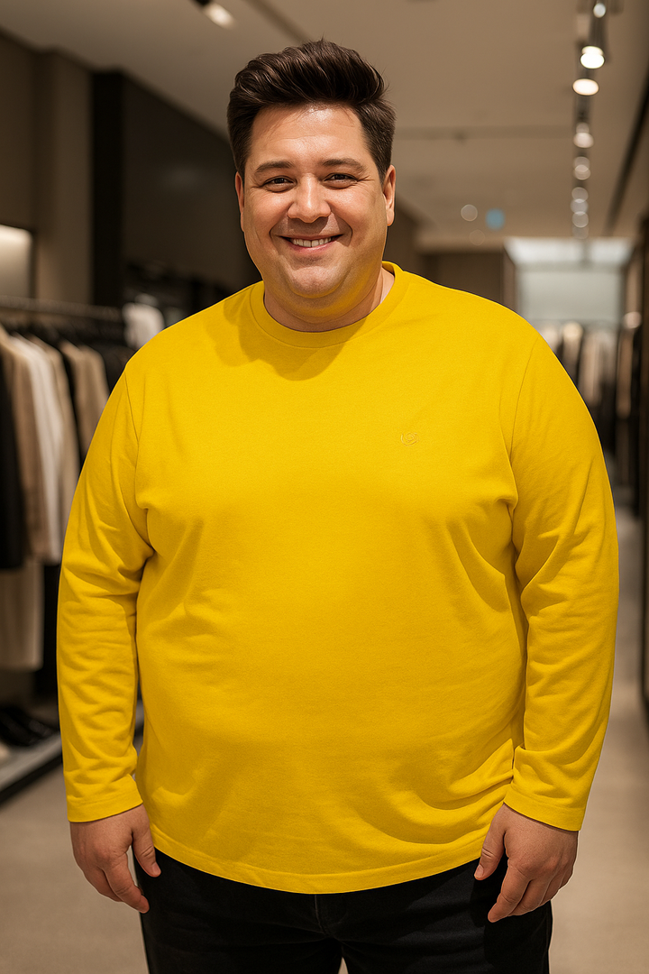 Men’s  Full Sleeve Crew Neck T-Shirt- Big &Tall