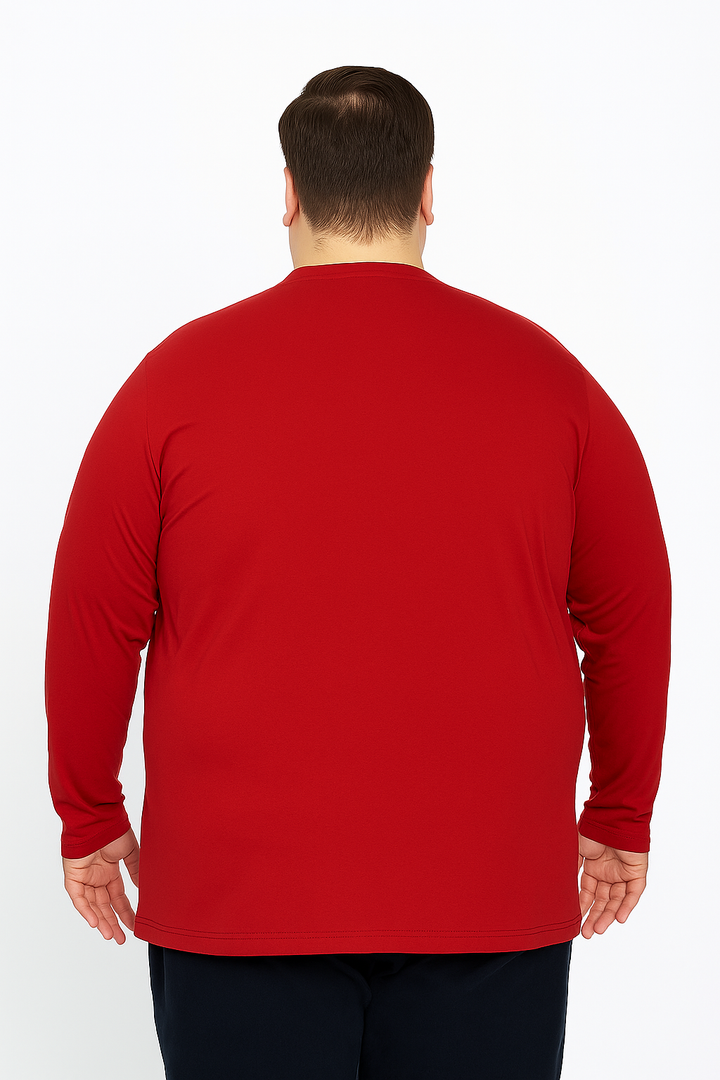 Men’s  Full Sleeve V-Neck T-Shirt – Big & Tall