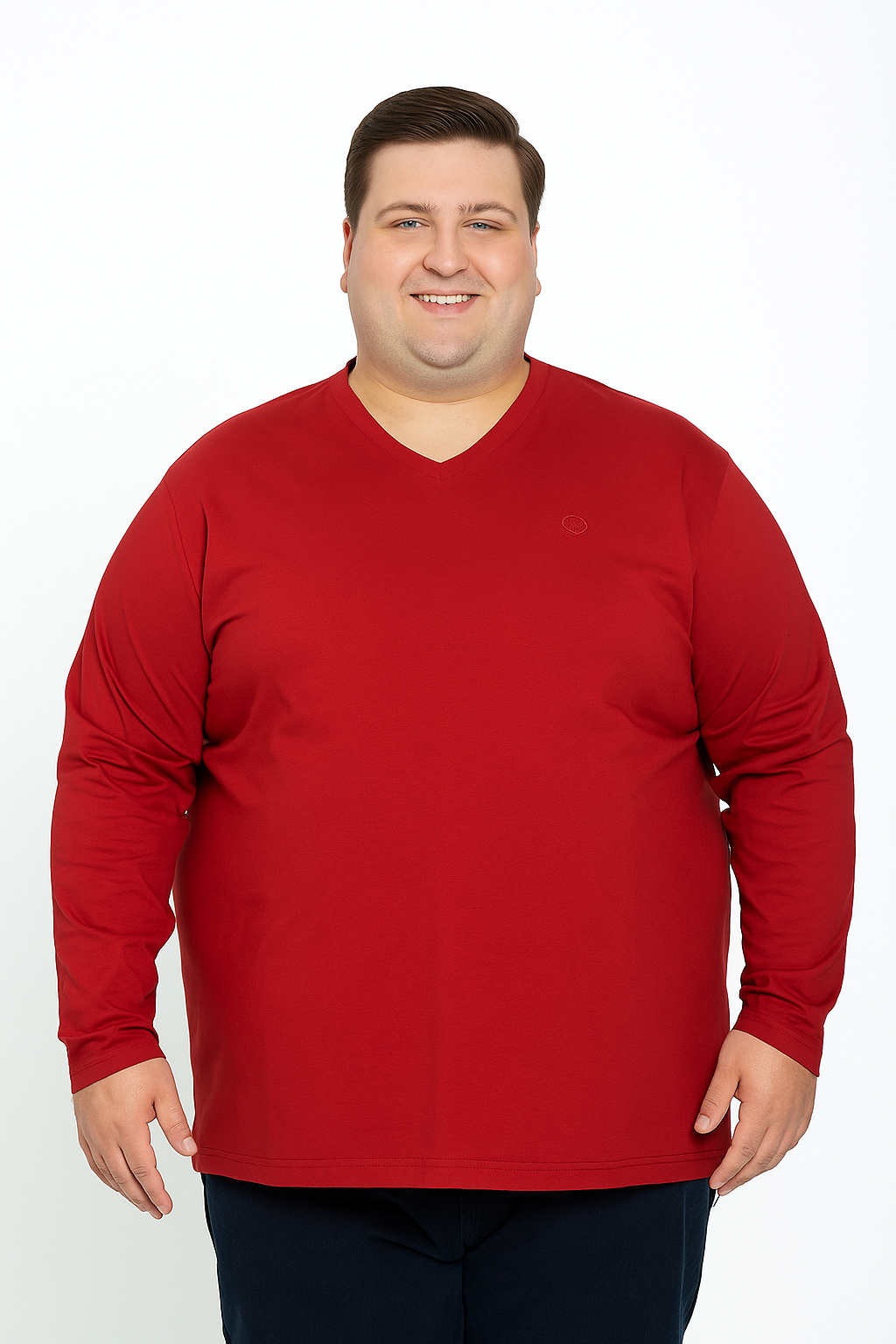 Men’s  Full Sleeve V-Neck T-Shirt – Big & Tall