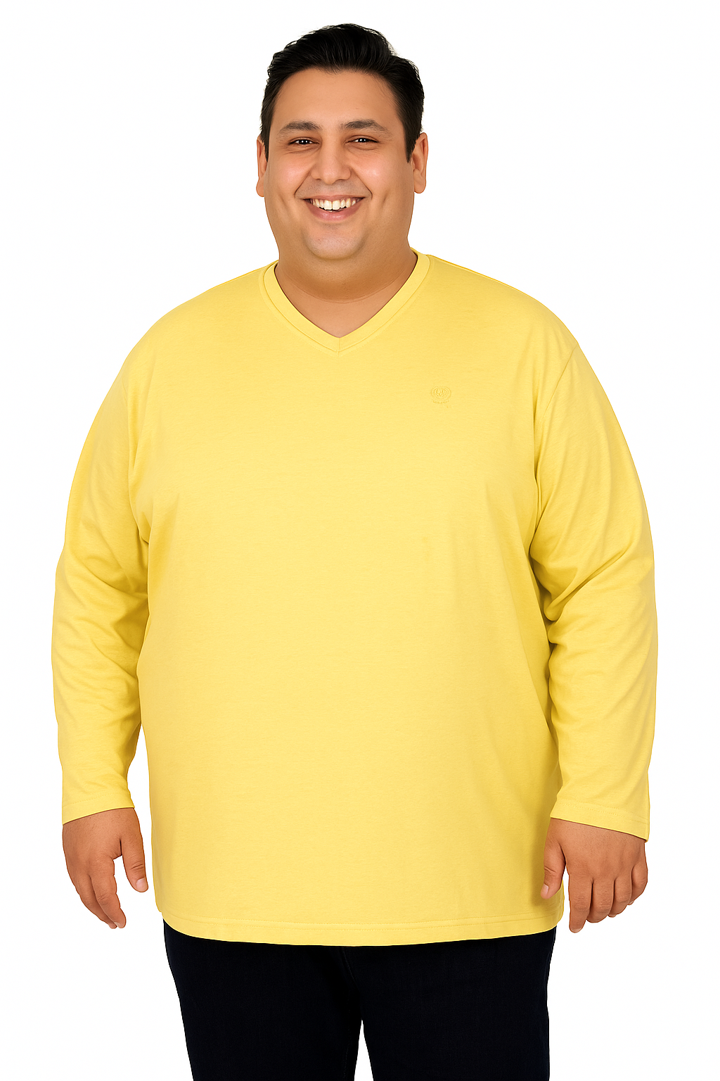 Men’s  Full Sleeve V-Neck T-Shirt – Big & Tall