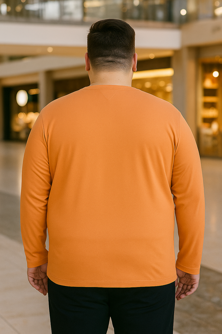 Men’s  Full Sleeve V-Neck T-Shirt – Big & Tall