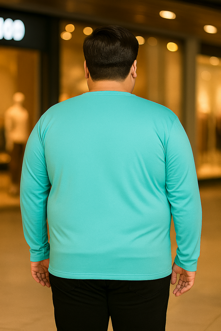 Men’s  Full Sleeve V-Neck T-Shirt – Big & Tall