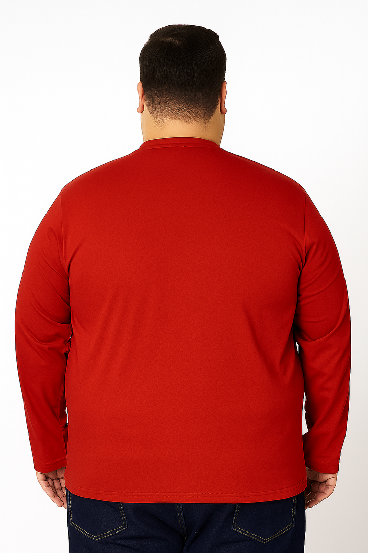 Men’s  Full Sleeve V-Neck T-Shirt – Big & Tall