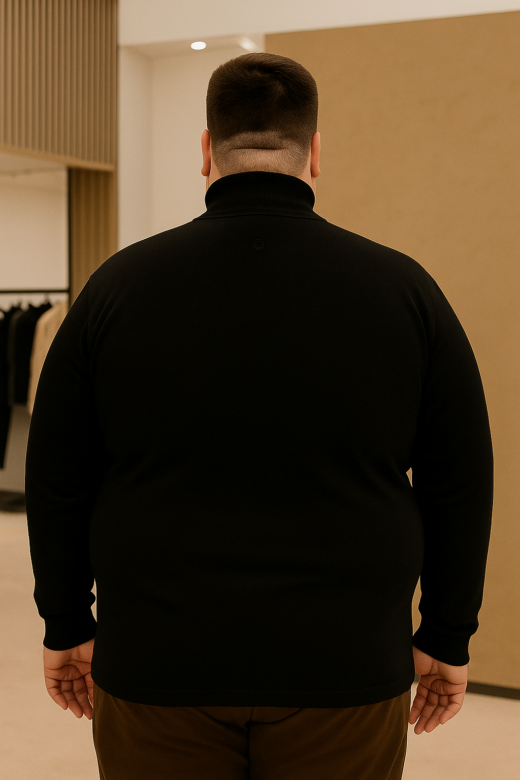 Men's Long Slevees Turtleneck T-Shirt - Big & Tall