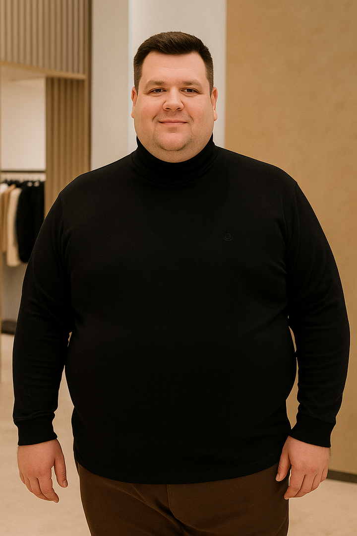 Men's Long Slevees Turtleneck T-Shirt - Big & Tall