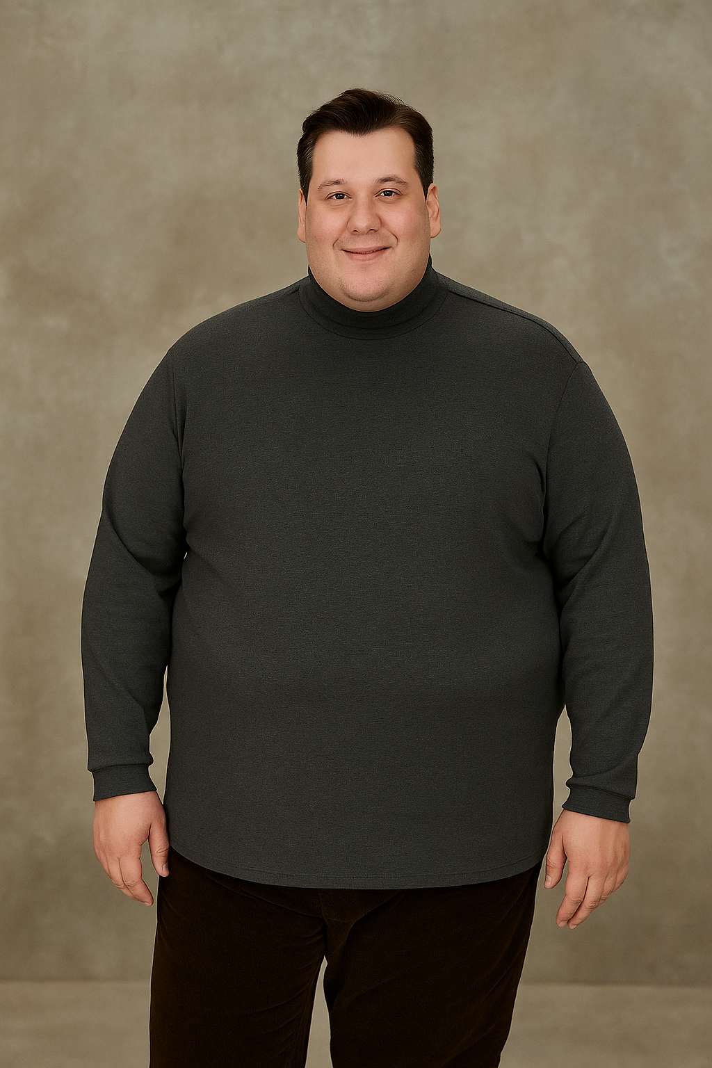 Men's Long Slevees Turtleneck T-Shirt - Big & Tall