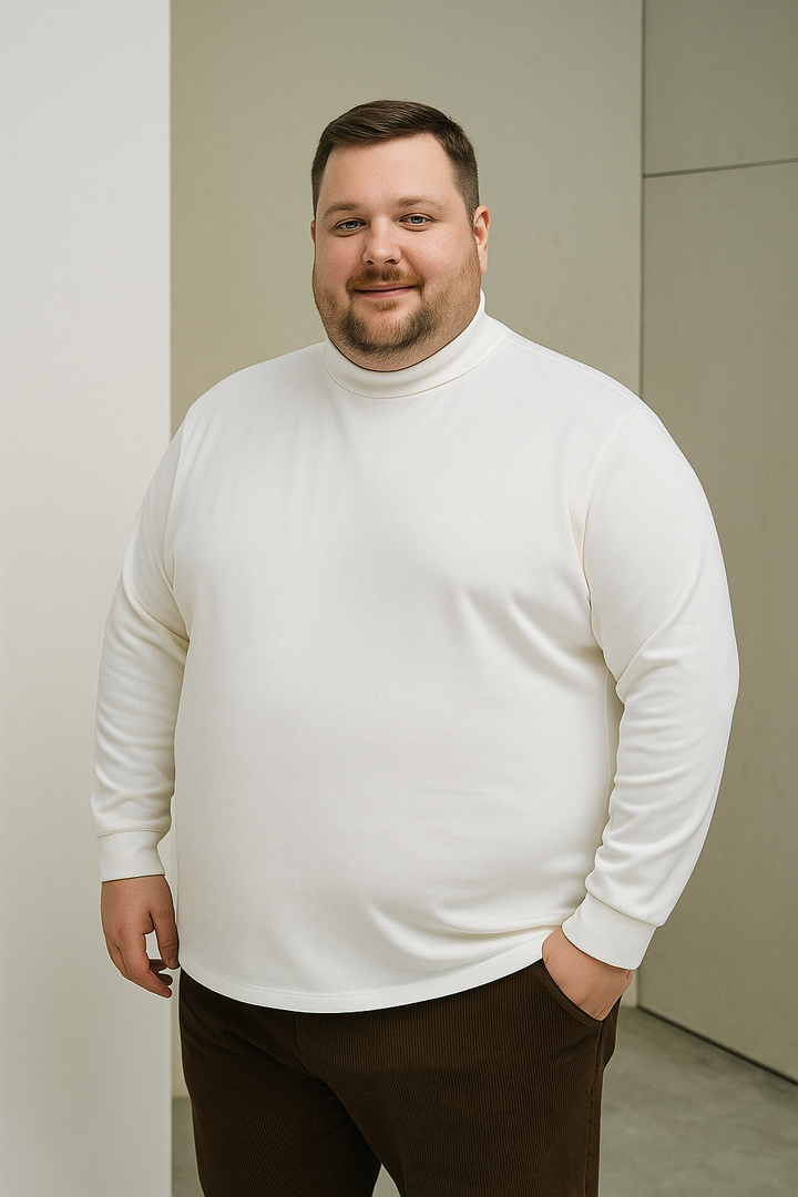 Men's Long Slevees Turtleneck T-Shirt - Big & Tall