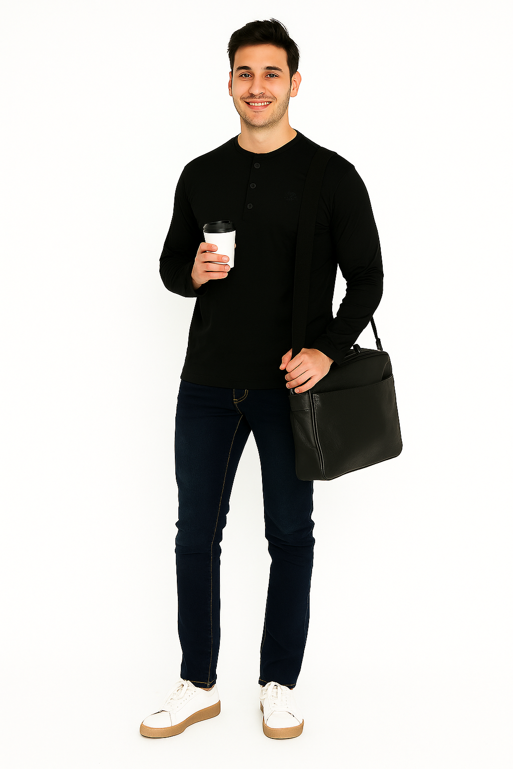 Men’s Full Sleeve Henley T-Shirt – Big & Tall