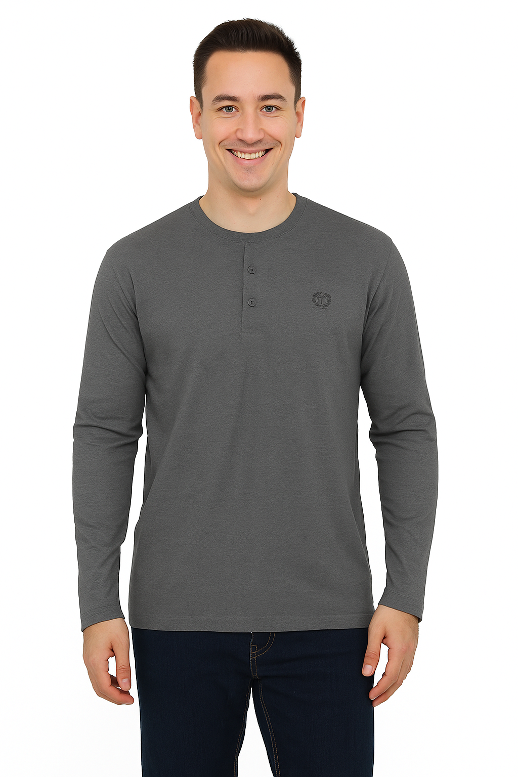 Men’s Full Sleeve Henley T-Shirt – Big & Tall