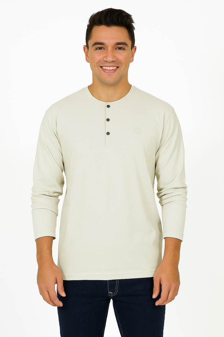 Men’s Full Sleeve Henley T-Shirt – Big & Tall