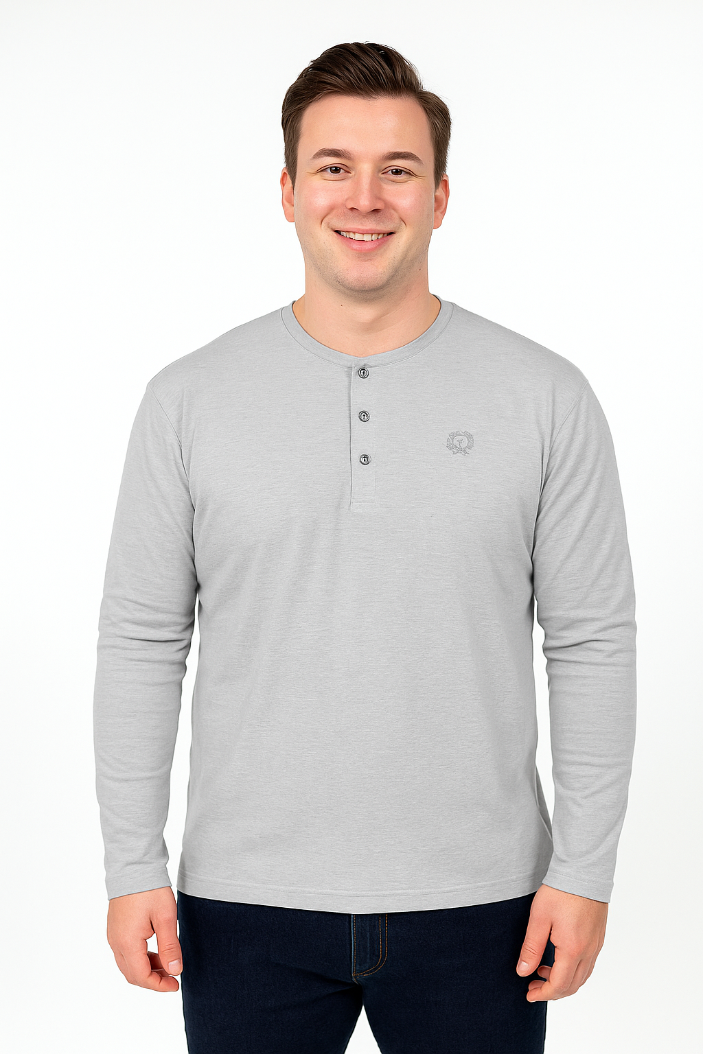 Men’s Full Sleeve Henley T-Shirt – Big & Tall