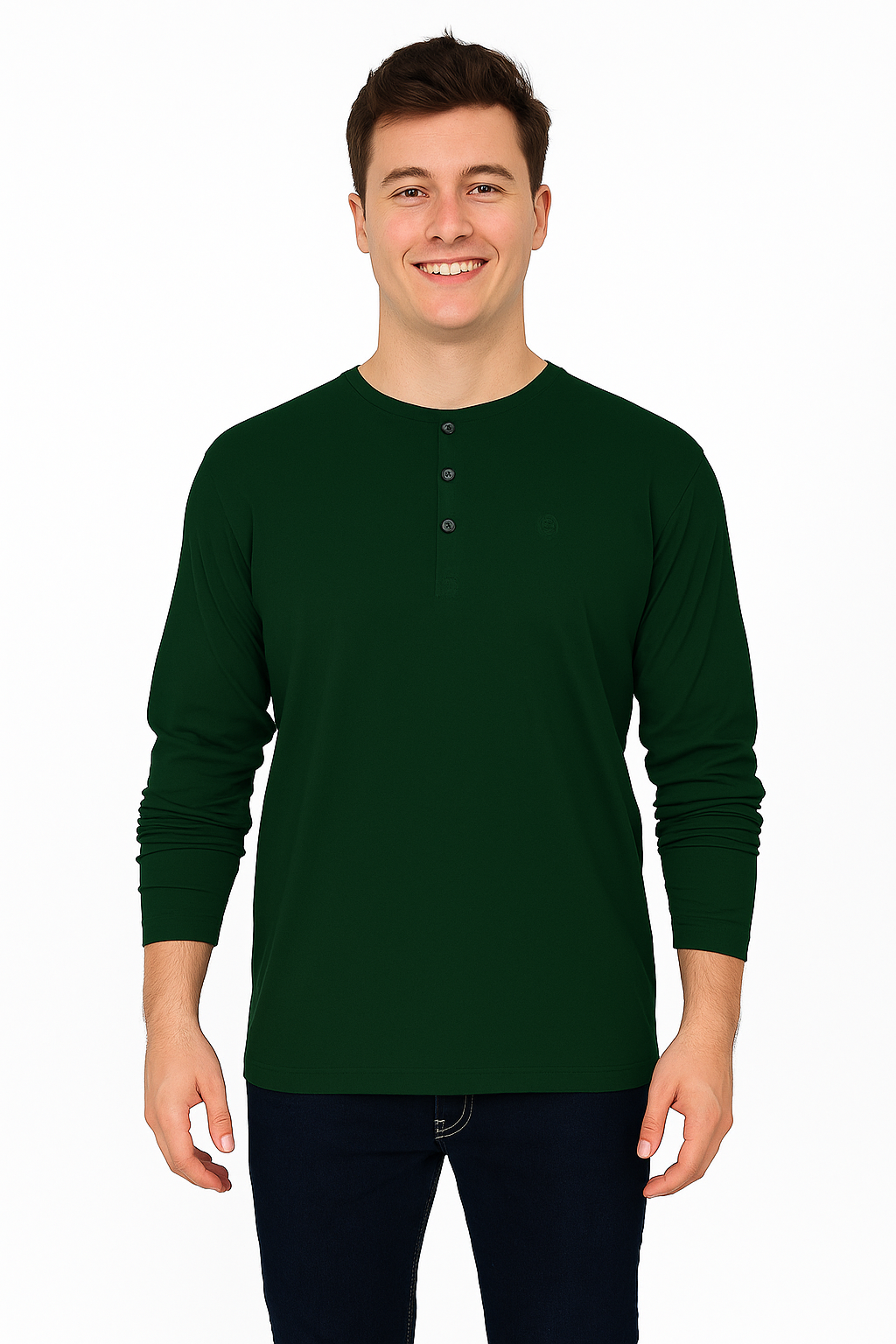 Men’s Full Sleeve Henley T-Shirt – Big & Tall
