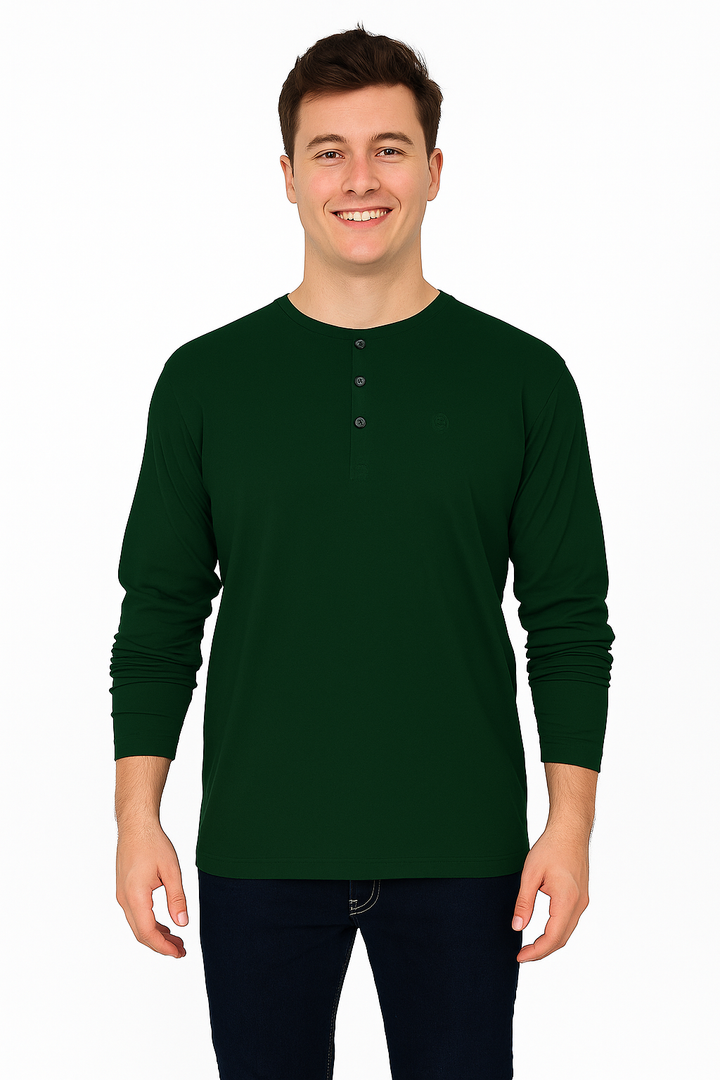 Men’s Full Sleeve Henley T-Shirt – Big & Tall