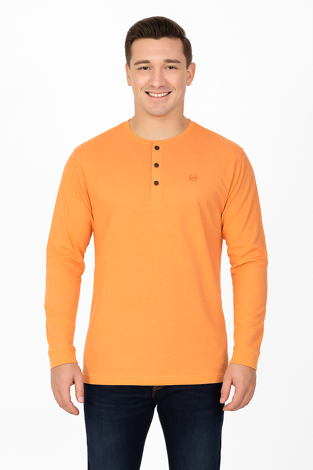 Men’s Full Sleeve Henley T-Shirt – Big & Tall