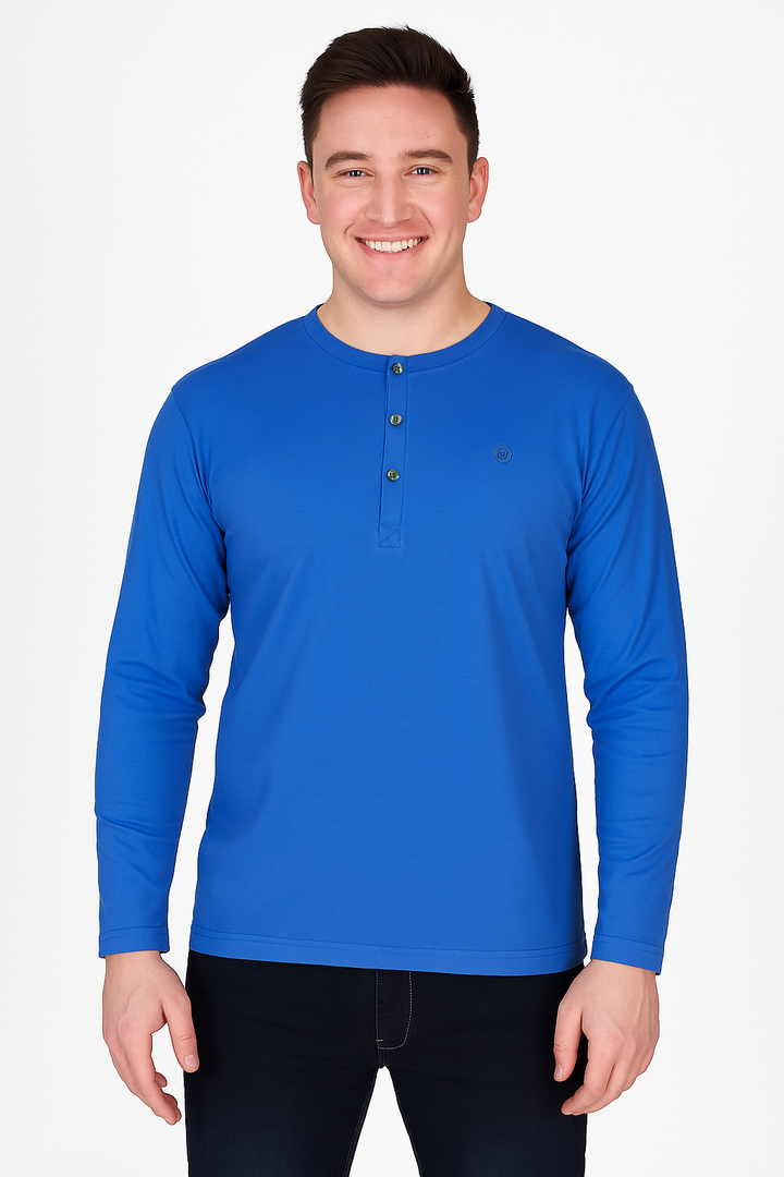 Men’s Full Sleeve Henley T-Shirt – Big & Tall