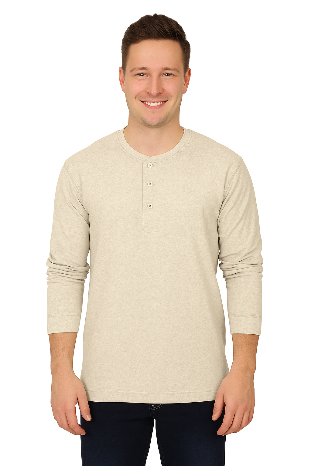 Men’s Full Sleeve Henley T-Shirt – Big & Tall