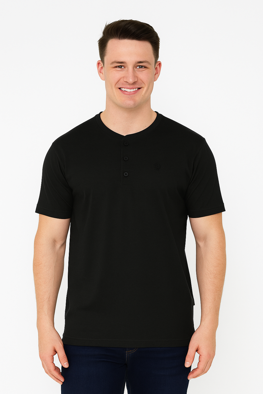 Men’s Henley Neck Half Sleeve T-Shirt