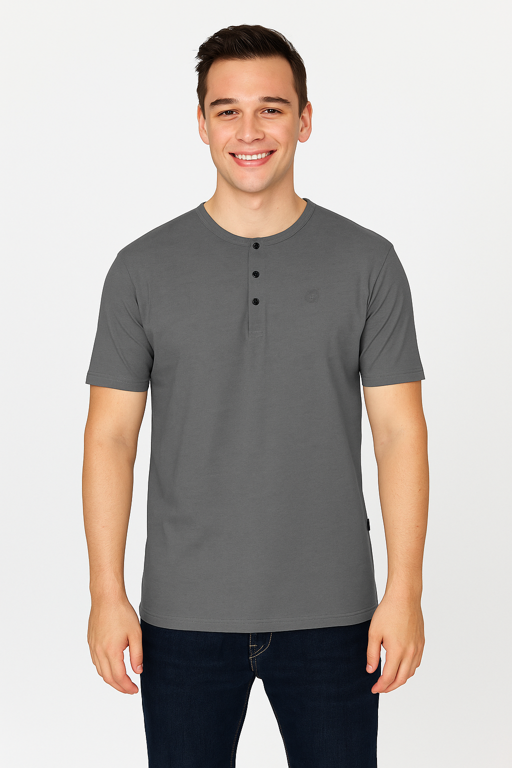 Men’s Henley Neck Half Sleeve T-Shirt
