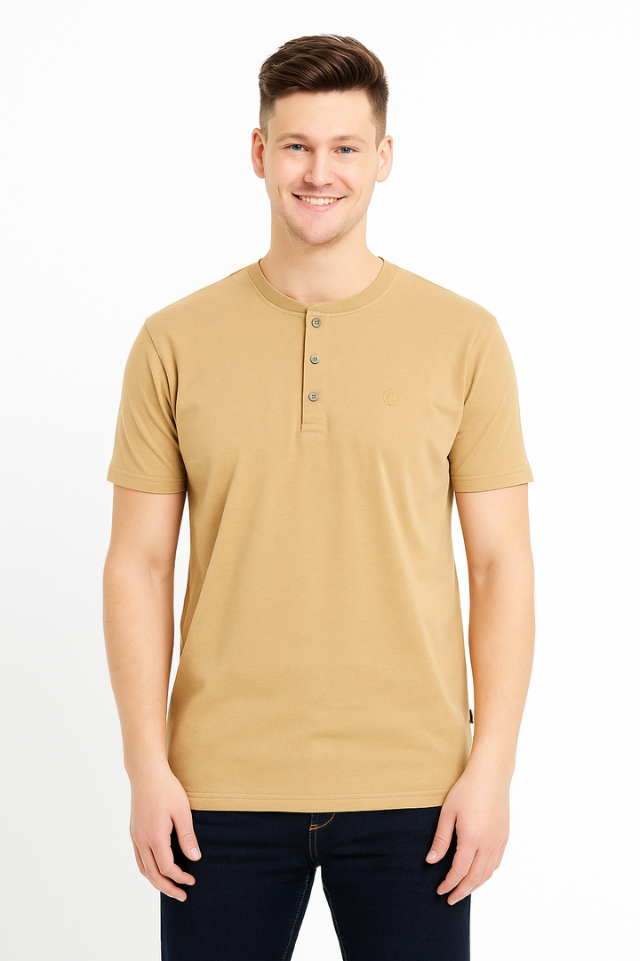 Men’s Henley Neck Half Sleeve T-Shirt