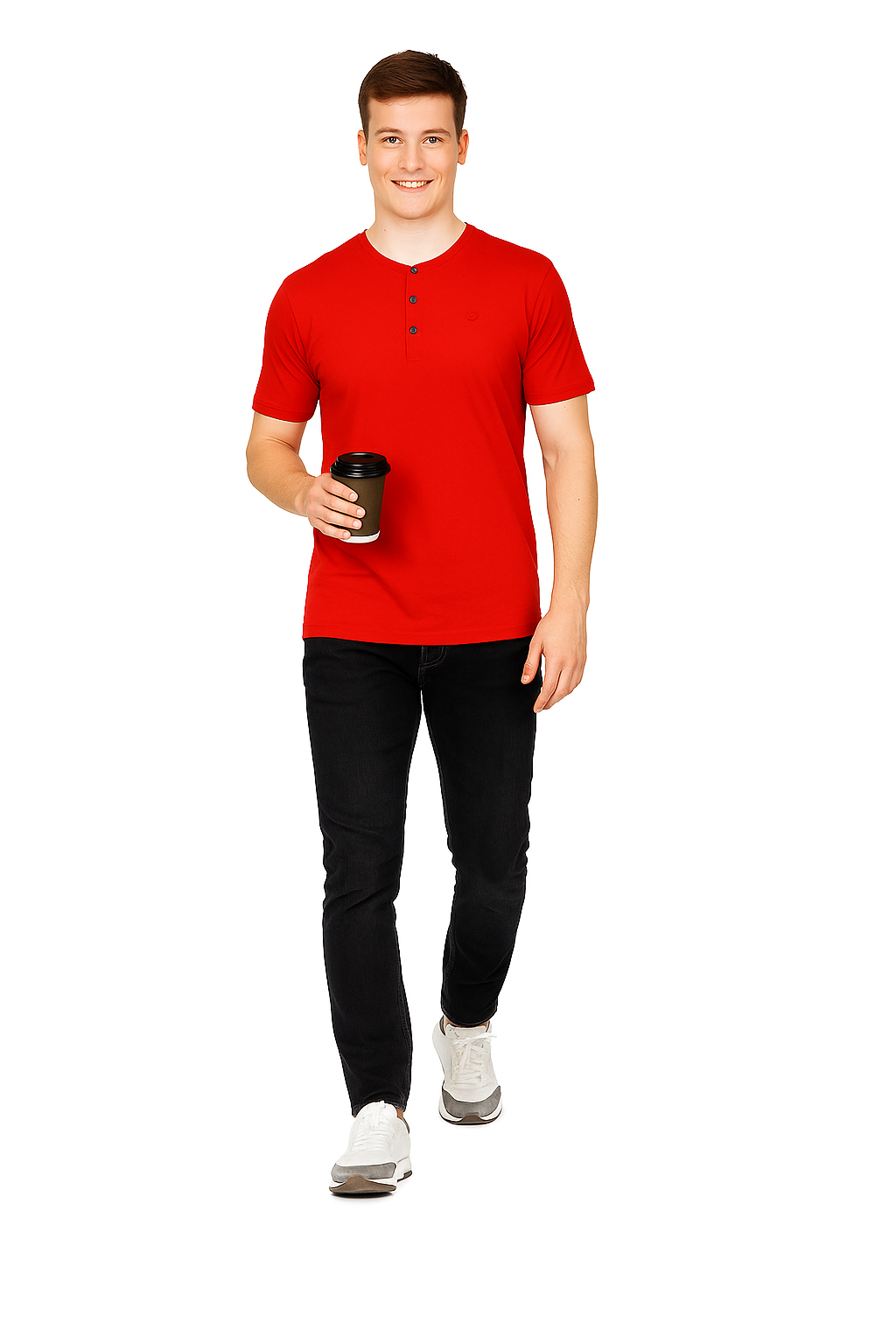 Men’s Henley Neck Half Sleeve T-Shirt