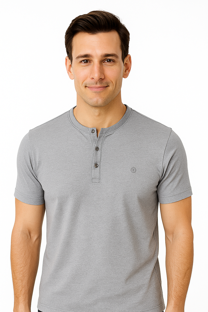 Men’s Henley Neck Half Sleeve T-Shirt