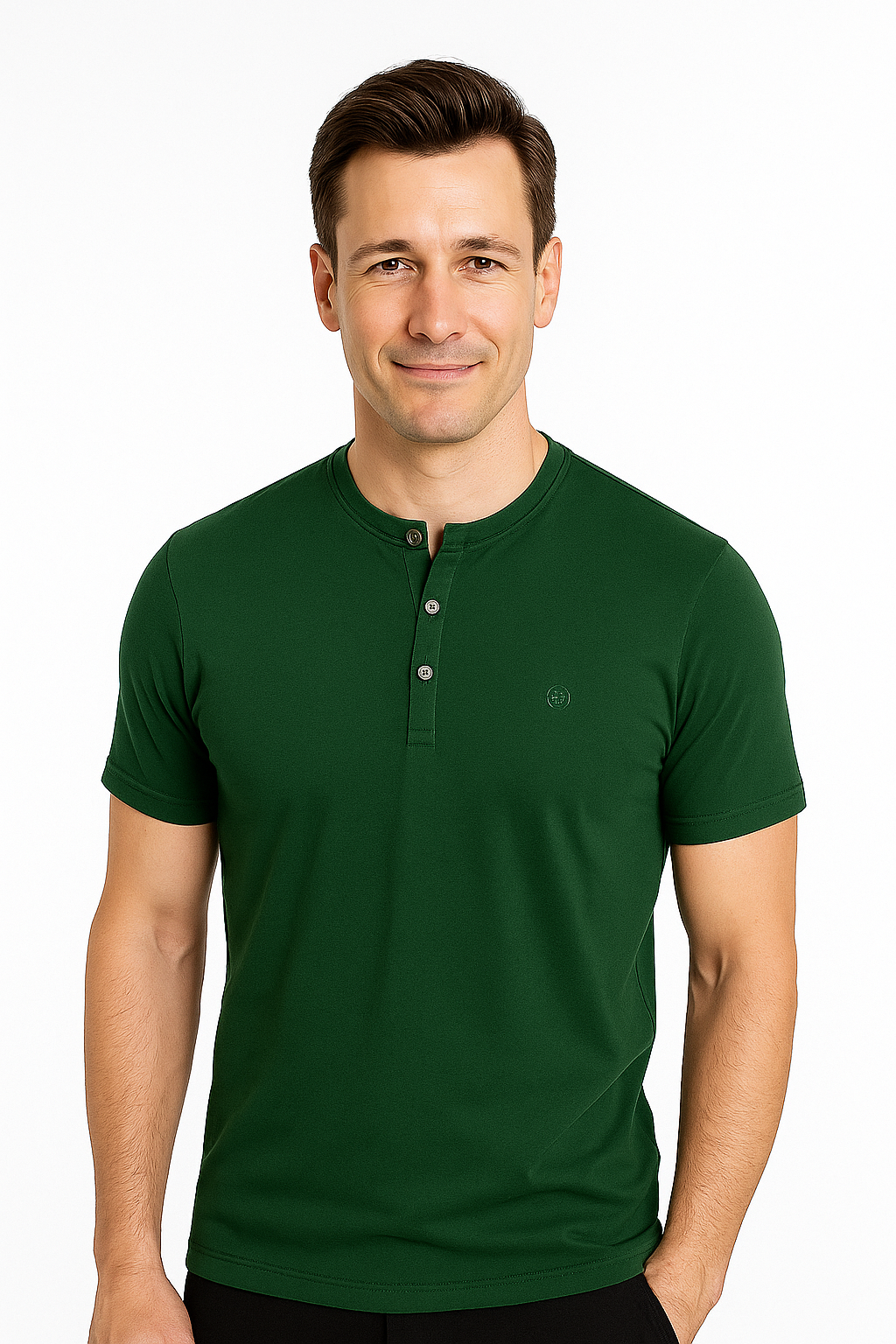 Men’s Henley Neck Half Sleeve T-Shirt
