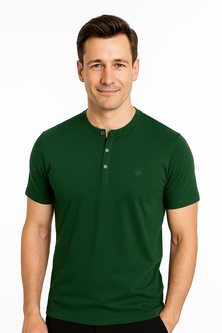 Men’s Henley Neck Half Sleeve T-Shirt