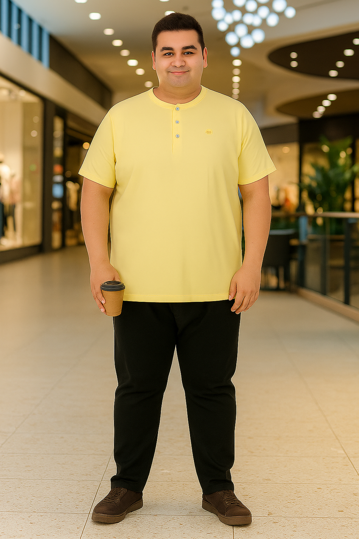 Men’s Henley Neck Half Sleeve T-Shirt