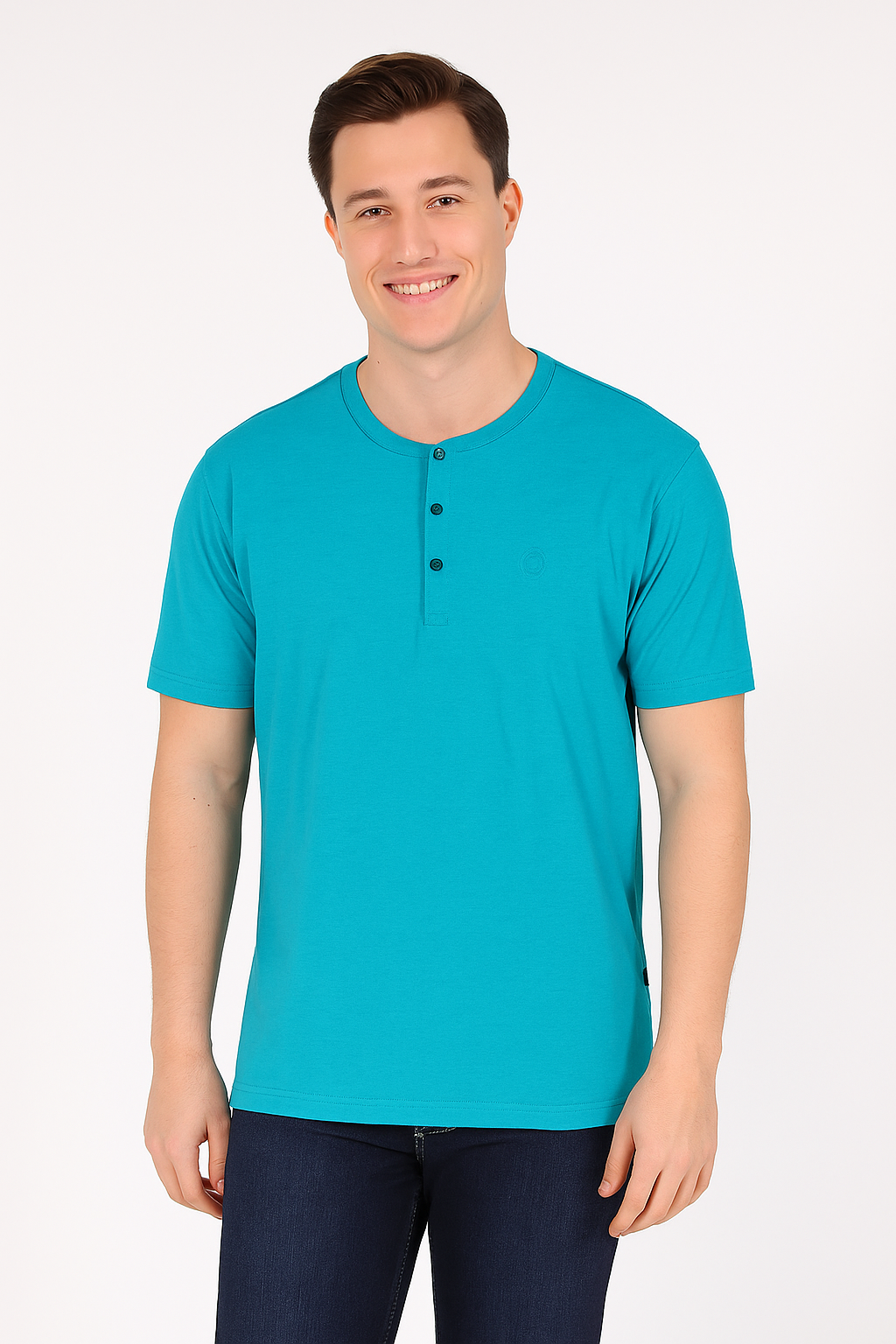 Men’s Henley Neck Half Sleeve T-Shirt