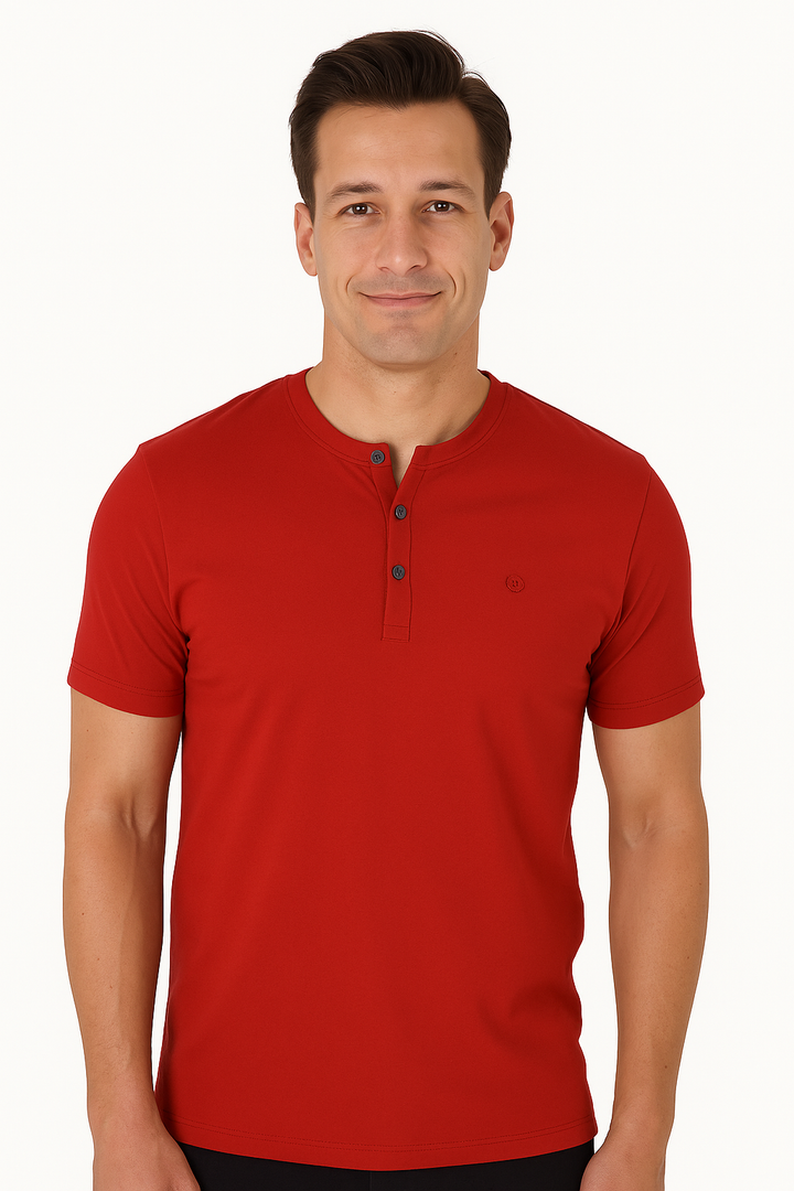 Men’s Henley Neck Half Sleeve T-Shirt