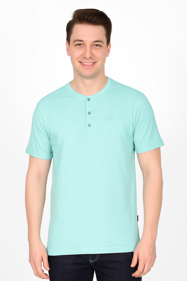 Men’s Henley Neck Half Sleeve T-Shirt