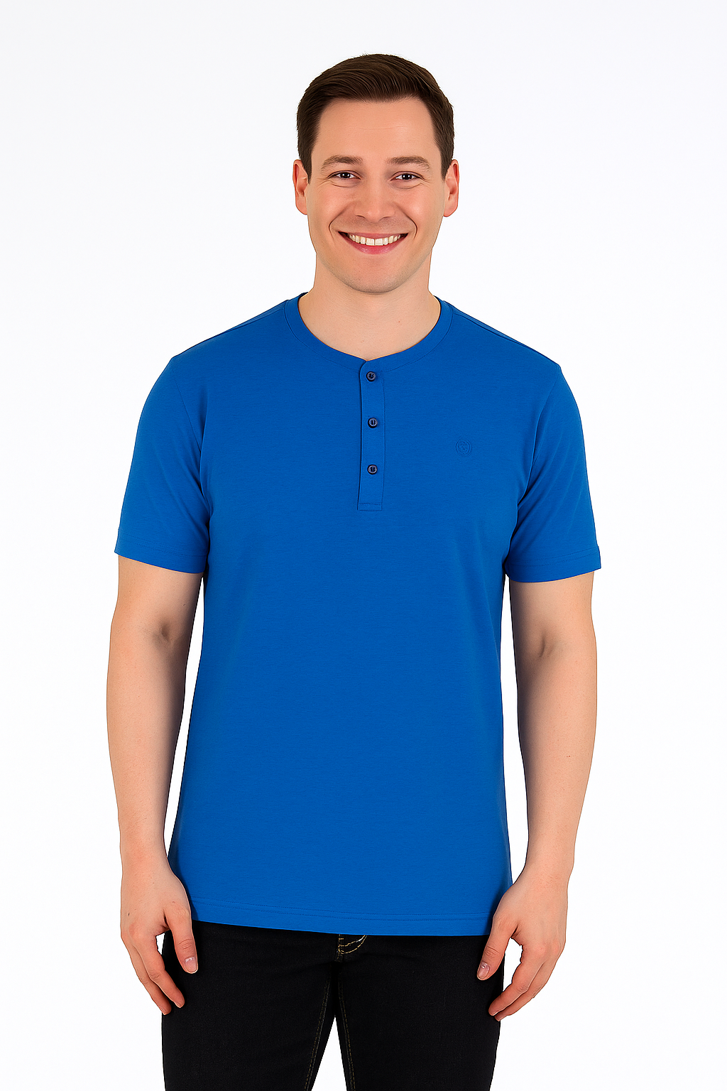 Men’s Henley Neck Half Sleeve T-Shirt