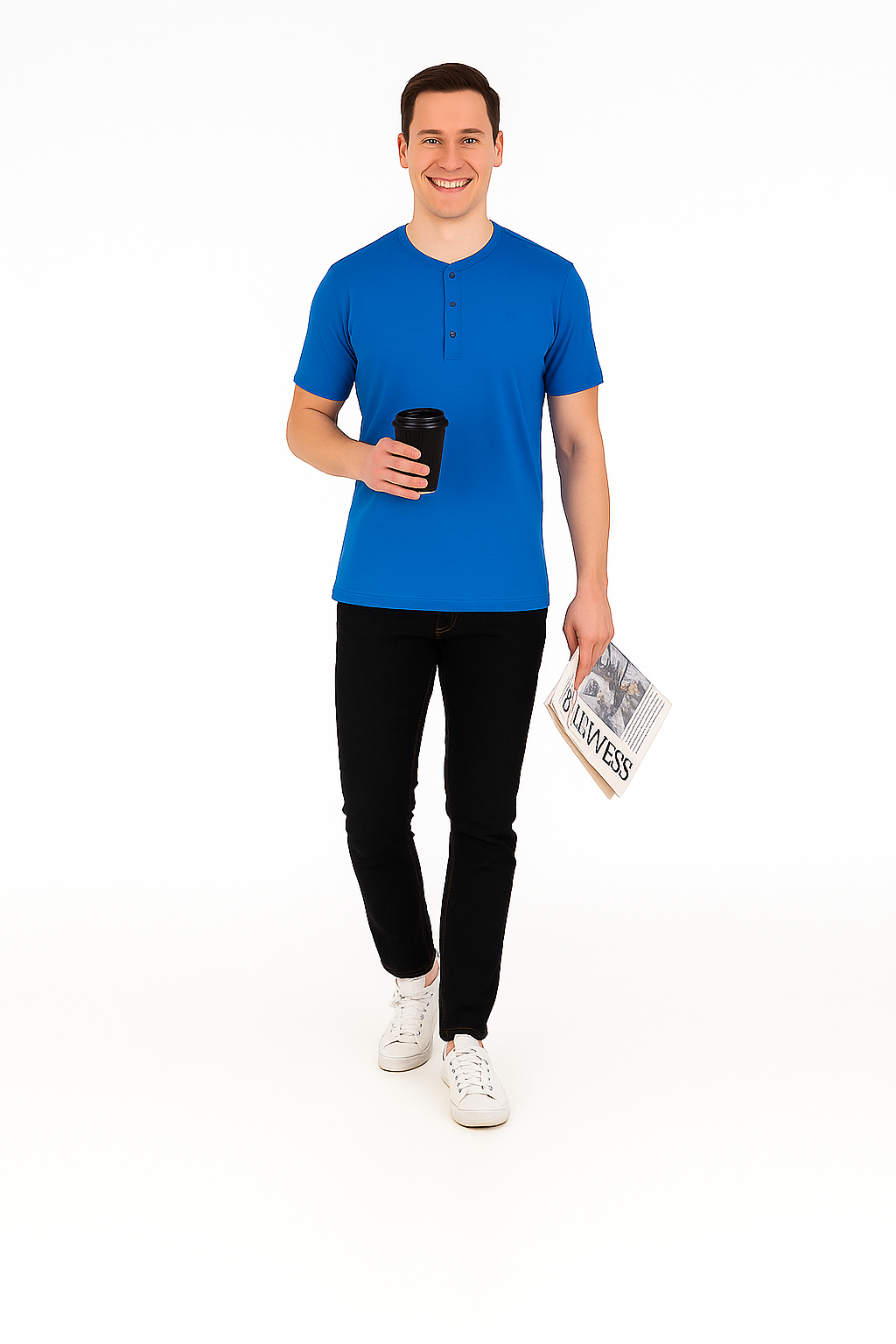 Men’s Henley Neck Half Sleeve T-Shirt