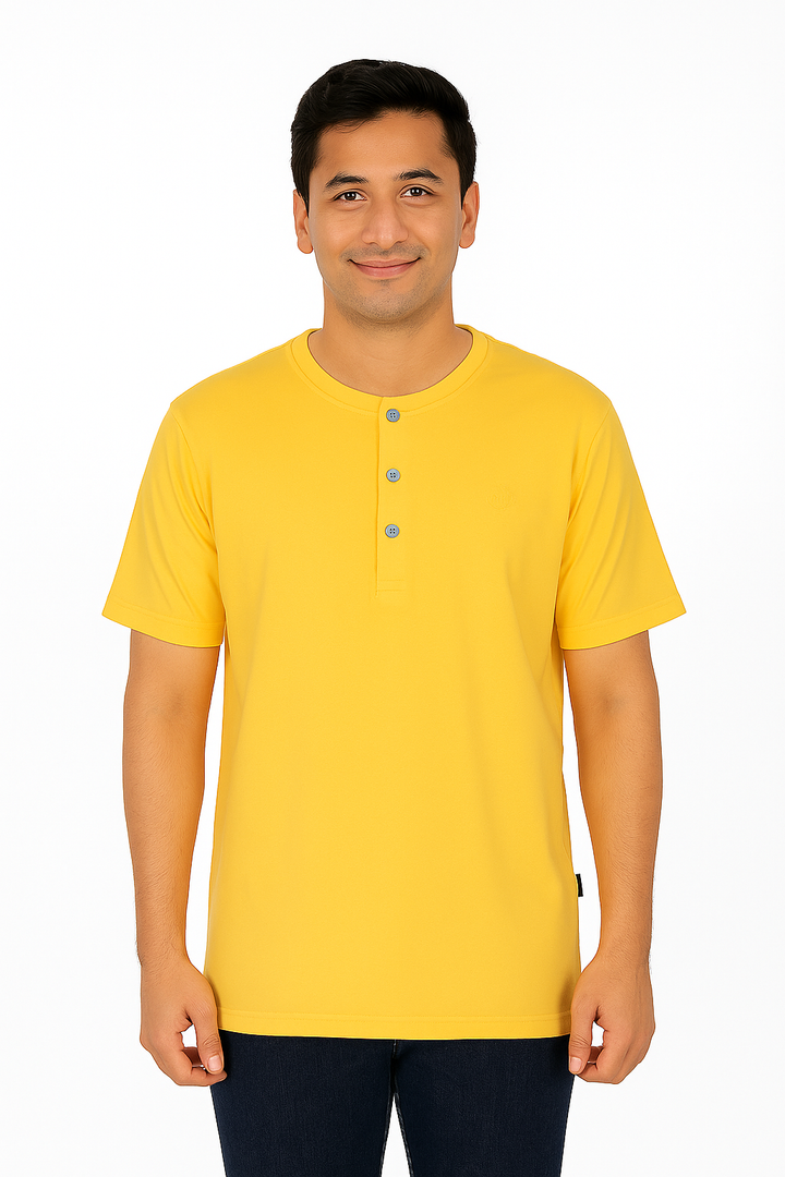 Men’s Henley Neck Half Sleeve T-Shirt