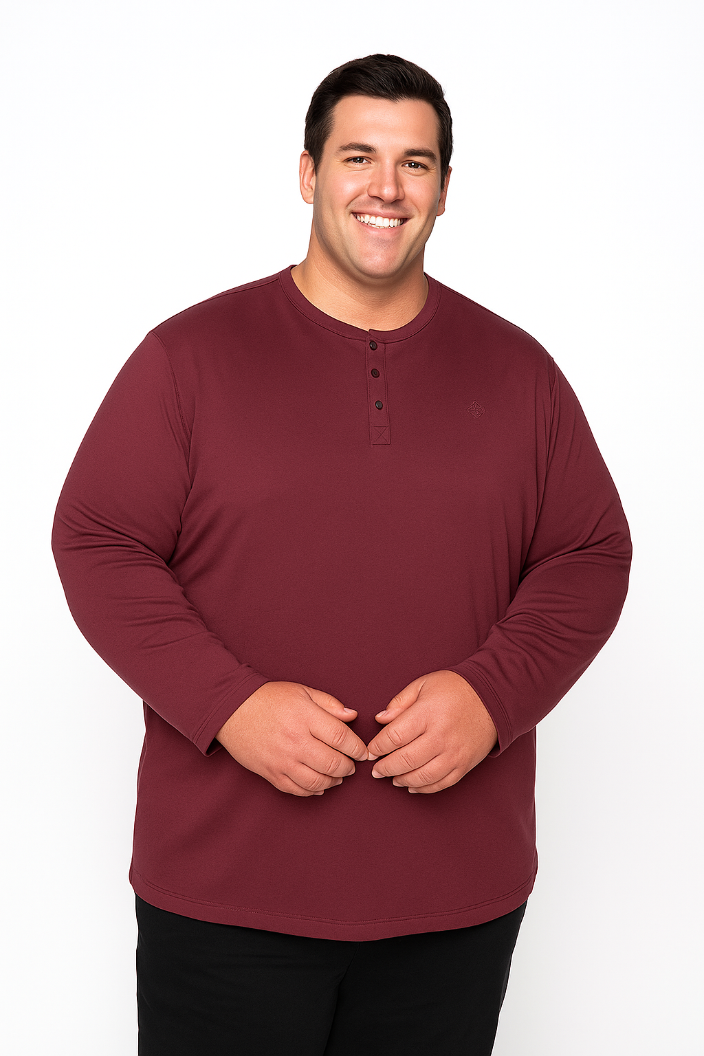 Men’s Henley Neck Full Sleeve T-Shirt - Big & Tall