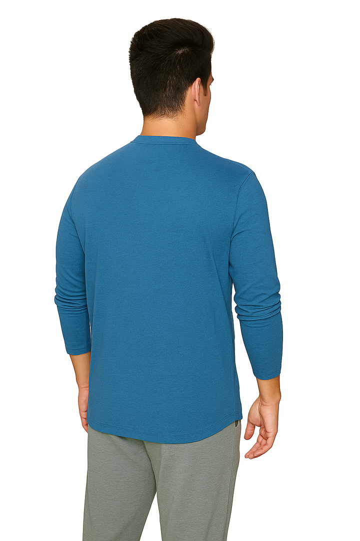 Men’s Henley Neck Full Sleeve T-Shirt - Big & Tall