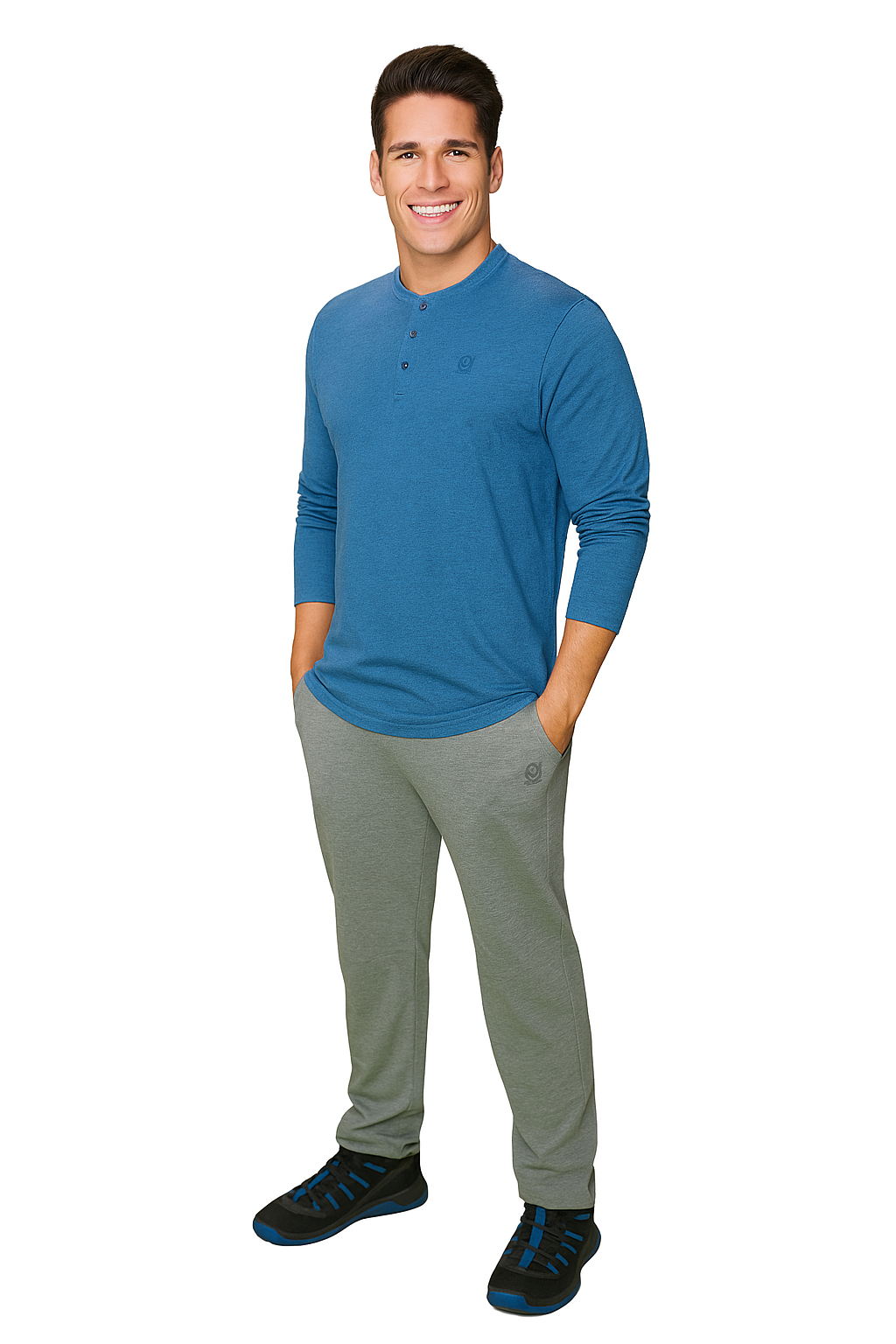 Men’s Henley Neck Full Sleeve T-Shirt - Big & Tall