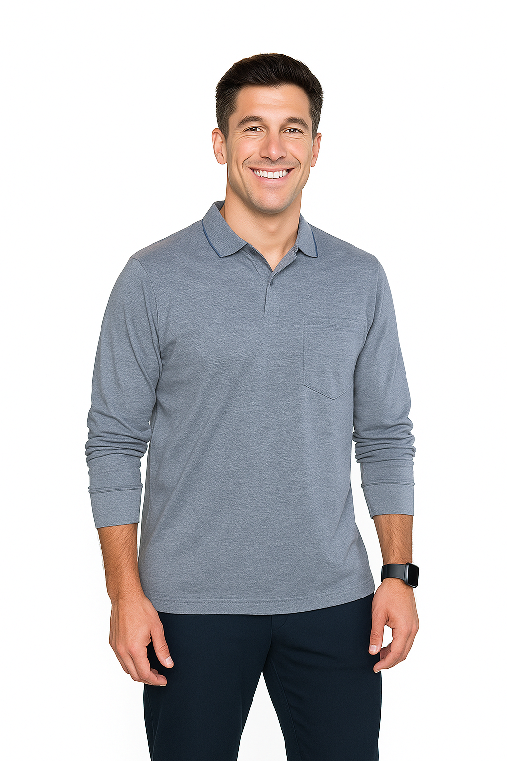 Men’s Full Sleeve Polo T-Shirt – Classic Casual Wear
