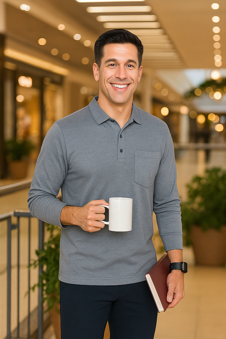 Men’s Full Sleeve Polo T-Shirt – Classic Casual Wear