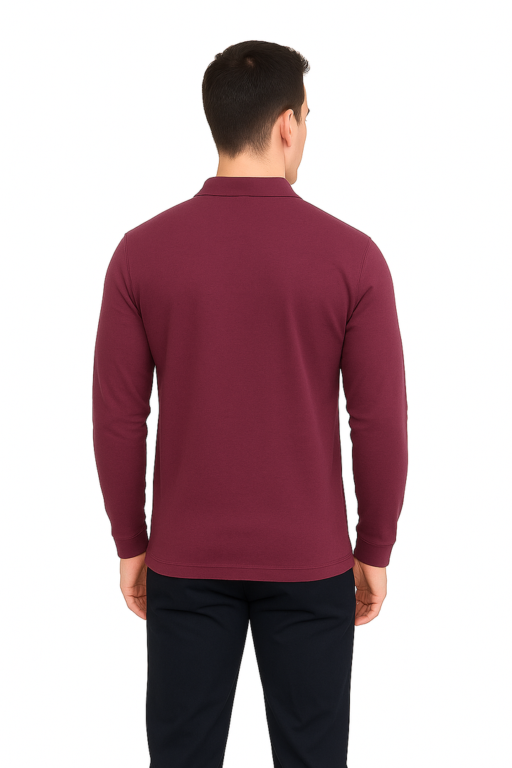 Men’s Full Sleeve Polo T-Shirt – Classic Casual Wear